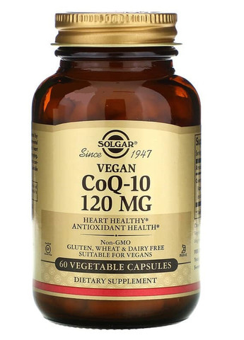 Vegan CoQ-10 120 mcg 60 Veg Caps Solgar (257252292)