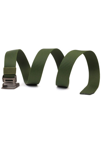 Крепкий мужской ремень с металлической пряжкой из текстиля 20595 Зеленый Vintage (260359802)