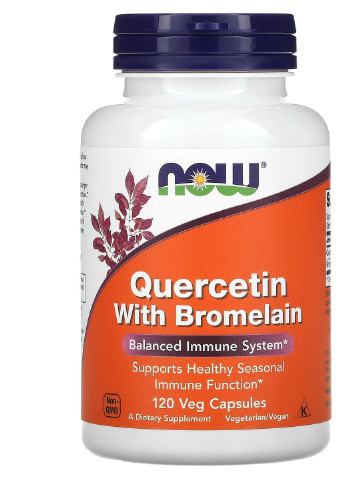 Quercetin with Bromelain 120 Veg Caps Now Foods (256721621)