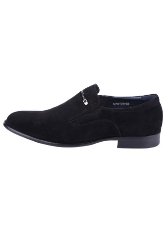 Черные мужские классические туфли 195131 Brooman без шнурков