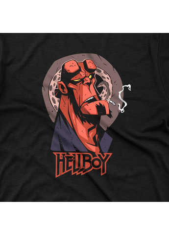 Черная футболка с принтом - хелл бой No Brand