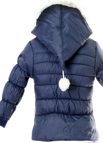 Синя зимня верхній одяг куртка для дівчинки (карман бантик) Lemanta