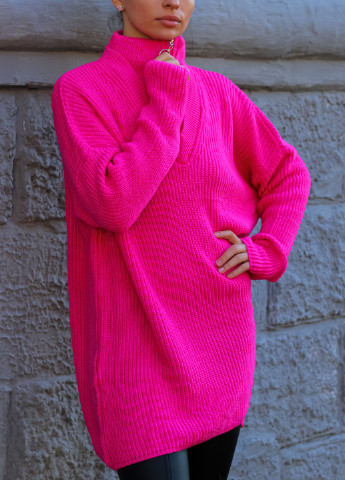 Фуксиновый демисезонный свитер женский черный Style