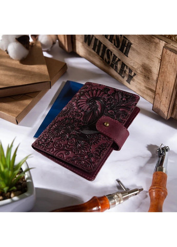 Обкладинка для паспорта зі шкіри «Mehendi Art» PB-03S / 1 Shabby Alga Темно-зелений Hi Art (268371265)