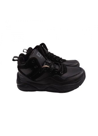 Черные ботинки мужские черные натуральная кожа Restime 221-22DHS