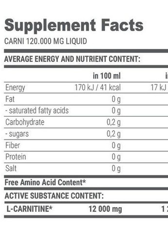 Carni Liquid 120000 1000 ml /100 servings/ Mojito Extrifit (258498811)