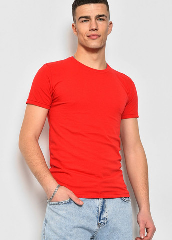 Красная футболка мужская красного цвета Let's Shop