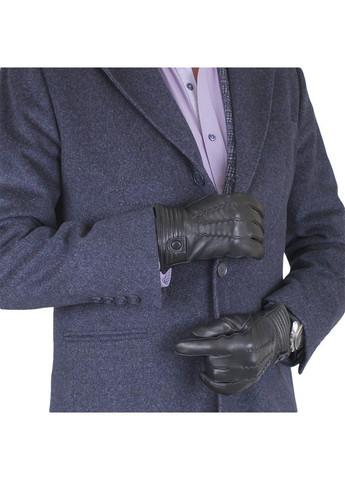 Перчатки мужские кожаные LM079-1T черные демисезонные De Esse (267150857)