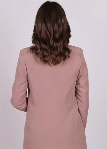 Светло-коричневый женский пиджак удлиненный женский 029 костюмный креп капучино Актуаль - демисезонный