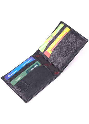 Чоловічий затискач з монетницею з натуральної шкіри з тисненням під крокодила 21406 Чорний Karya (258286338)