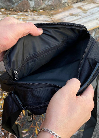 Мужская вместительная сумка барсетка черная повседневный месенджер через плечо SkJunDao Jingpin (275864228)
