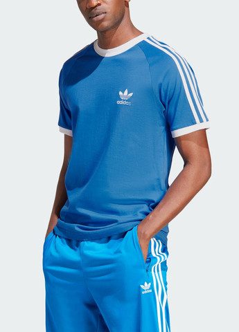 Синя футболка adicolor classics 3-stripes adidas