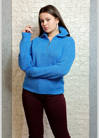 Блакитний зимовий светр Bisou