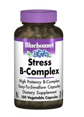Stress B-Complex 100 Veg Caps Bluebonnet Nutrition (256724425)