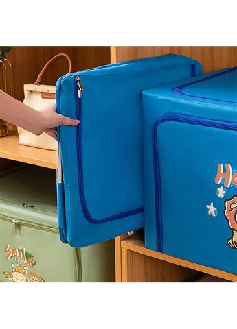 Органайзер сумка короб компактный портативный тканевый для хранения вещей одежды белья 60х42х40 см (475271-Prob) Синий Unbranded (264830467)