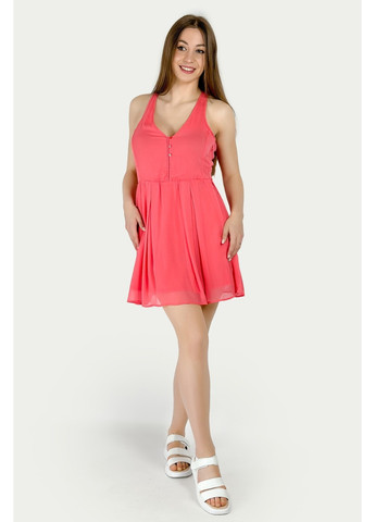 Розовое повседневный платье 9391/304/679 с пышной юбкой Pull & Bear однотонное