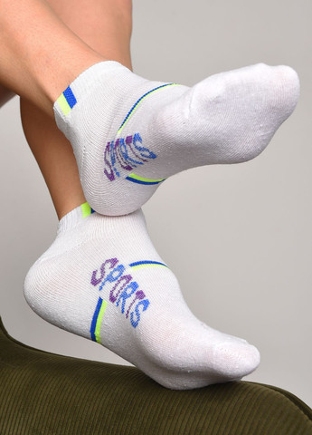 Шкарпетки жіночі спортивні білого кольору розмір 36-40 Let's Shop (277983286)