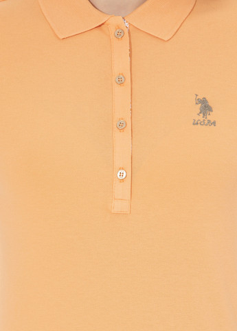 Оранжевая женская футболка-футболка поло женское U.S. Polo Assn.