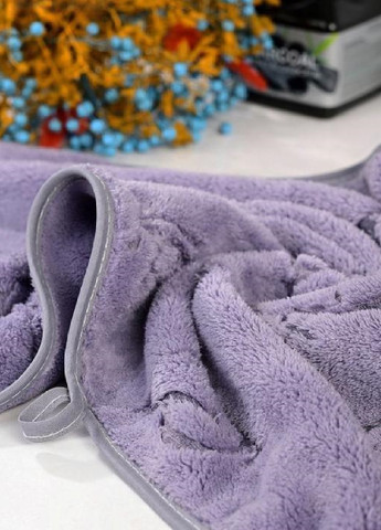 Unbranded рушник для обличчя мікрофібра мікрофліс велюр швидковисихаючий вологопоглинаючий 100х50 см (476126-prob) бренд фіолетовий логотип фіолетовий виробництво -
