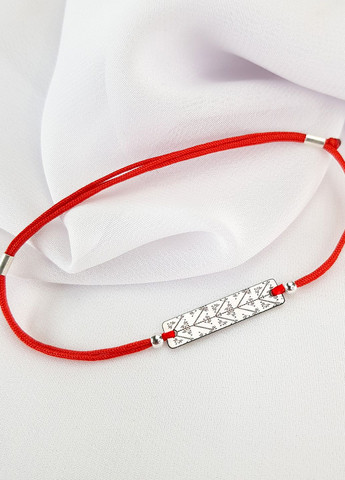 Срібний браслет Вишиванка червона нитка «Вінниця» для нього регулюється родоване срібло Family Tree Jewelry Line (266267248)