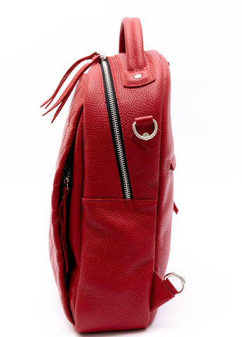 Рюкзак шкіряний 30*26*9 см Червоний Флотар Miros (258652970)