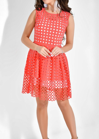 Червона літні сукні сукня з ажурної тканини (ут000045324) Lemanta