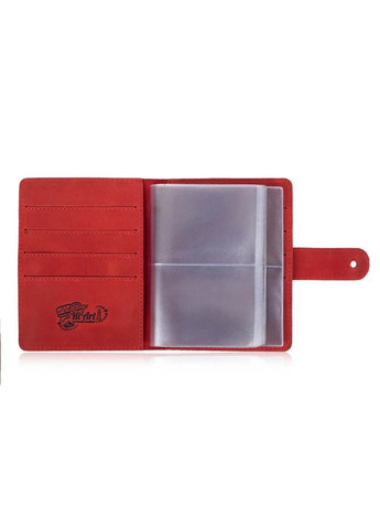 Шкіряний Картхолдер «Let's Go Travel» CH-06 Shabby Red Berry Hi Art (269089257)