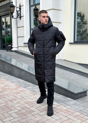 Черная зимняя куртка-пальто zmist черный Pobedov