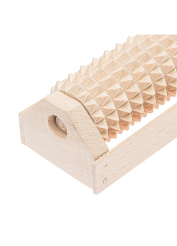 Массажер для ног деревянный зубчатый на 2 ролика для двух ног 25х7х5 см Woodly (260601095)