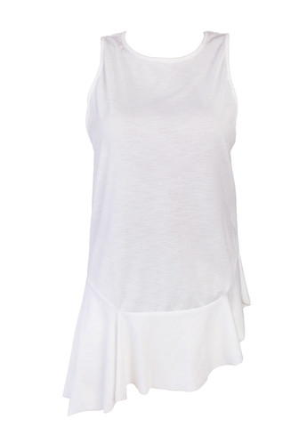 Белая летняя женская блуза с баской m 46 белый Zara