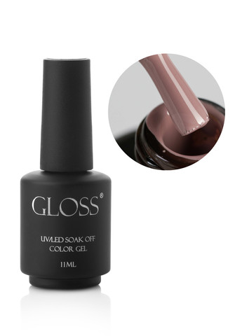 Гель-лак GLOSS 107 (розово-коричневый), 11 мл Gloss Company пастель (270013729)