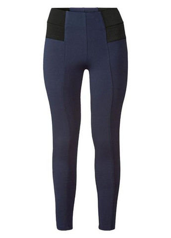 Жіночі однотонні лосини брюки, розмір s(36/38), m(40/42), темно синій Esmara (278260617)