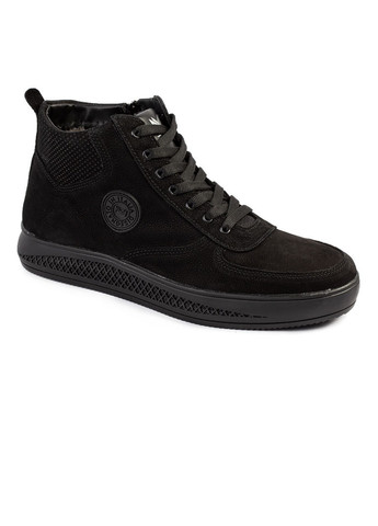 Черные зимние ботинки мужские бренда 9500819_(1) ModaMilano