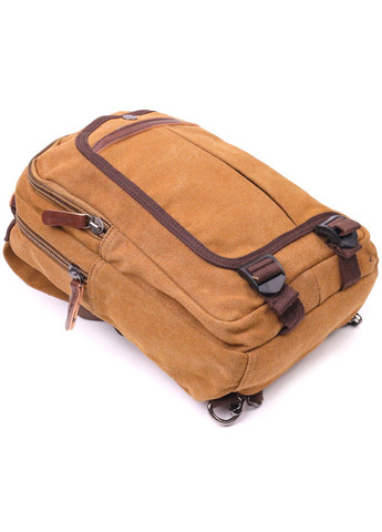 Удобный рюкзак из текстиля 21257 Коричневый Vintage (258267897)
