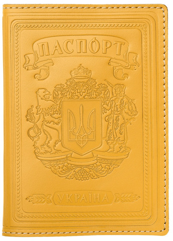 Кожаная Обложка Для Паспорта Villini 003 Глянец Желтый Martec (259040647)