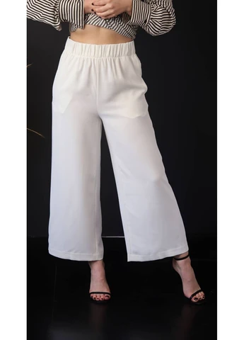 Жіночі штани кюлоти H&М (55619) XS Білі H&M (258744268)