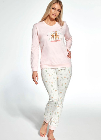 Комбинированная пижама женская 343 fall l pink/ecru Cornette