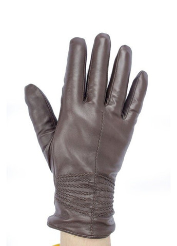 Темно-коричневые кожаные женские перчатки M Shust Gloves (266143776)