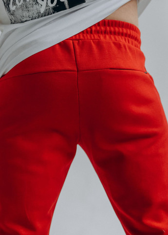 Красные спортивные демисезонные зауженные брюки Let's Shop