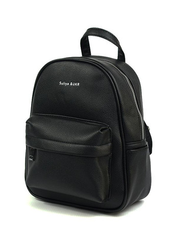 Чорний маленький жіночий рюкзак на блискавці No Brand (275335131)