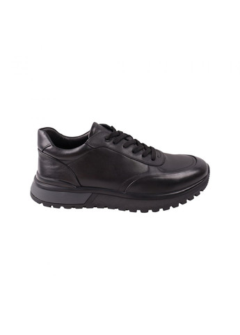 Чорні кросівки чоловічі чорні натуральна шкіра Brooman 971-23DTS