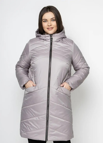 Серая демисезонная демисезонная женская куртка DIMODA Жіноча куртка від українського виробника