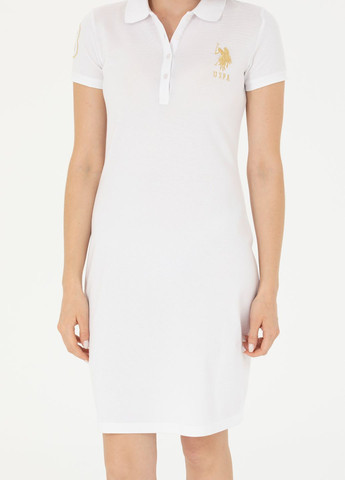 Белое платье женское U.S. Polo Assn.