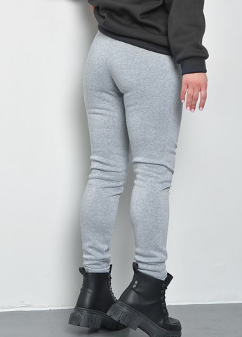 Спортивные штаны женские на флисе серого цвета Let's Shop (271126545)