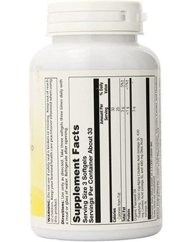 Flaxseed Oil 1000 mg 100 Softgels SOR-00802 Solaray (256719604)