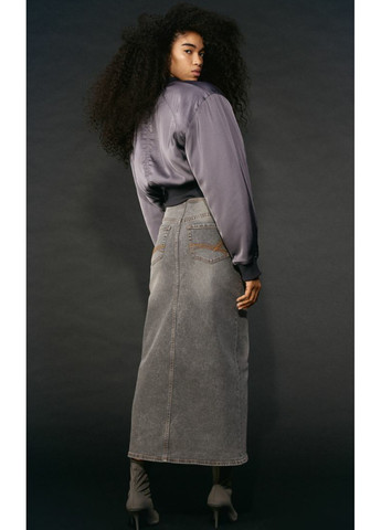 Сіра демісезонна жіноча куртка бомбер н&м (56060) xs сіра H&M