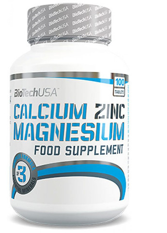 Calcium Zinc Magnesium 100 Tabs Biotechusa (257252392)
