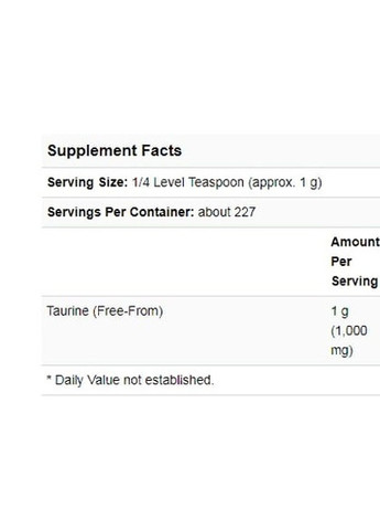 Taurine Pure Powder, 8 oz 227 g /227 servings/ NF0260 Now Foods (257342443)