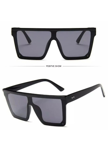 Сонцезахисні квадратні окуляри Чорного кольору No Brand (258149705)