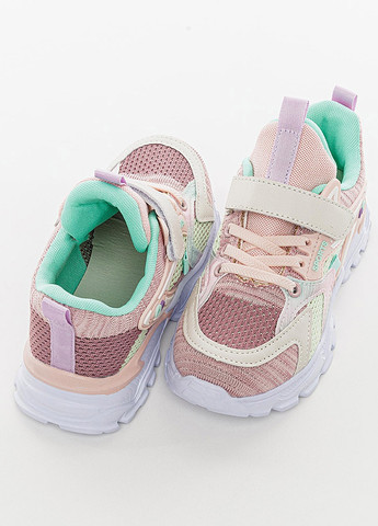 Розовые демисезонные кроссовки для девочки цвет розовый цб-00204928 No Brand